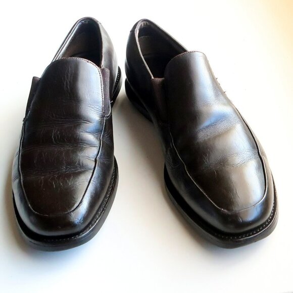 Prada Brown Leather Moc Toe Loafers Slip-on Shoes Size 9 - Picture 14 of 16